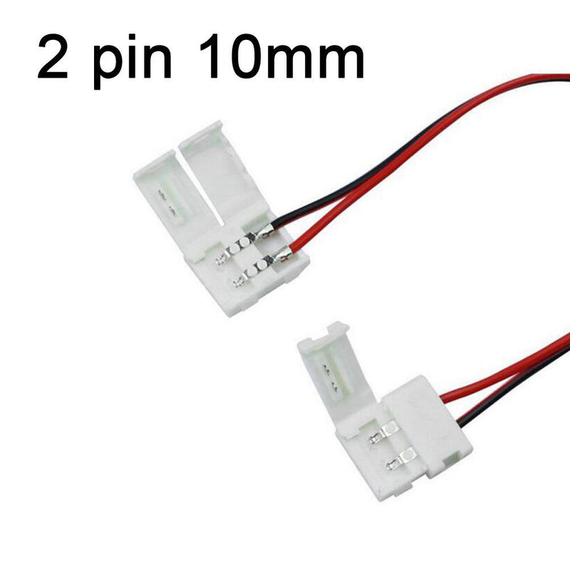 10pcs LED Strips PCB with wire Double End Connector Adapter 10mm