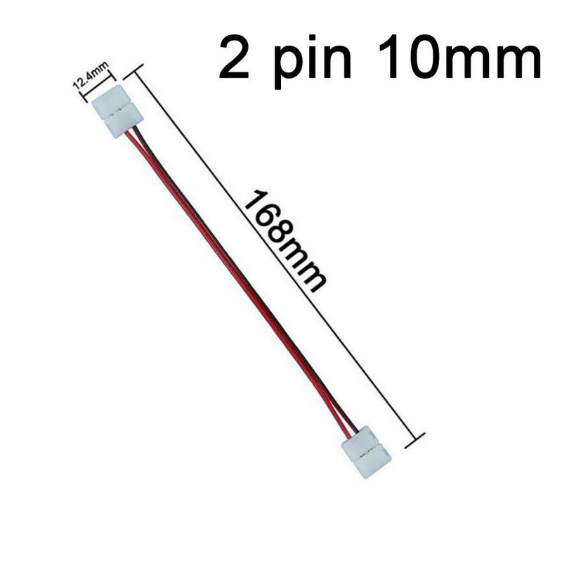 10pcs LED Strips PCB with wire Double End Connector Adapter 10mm