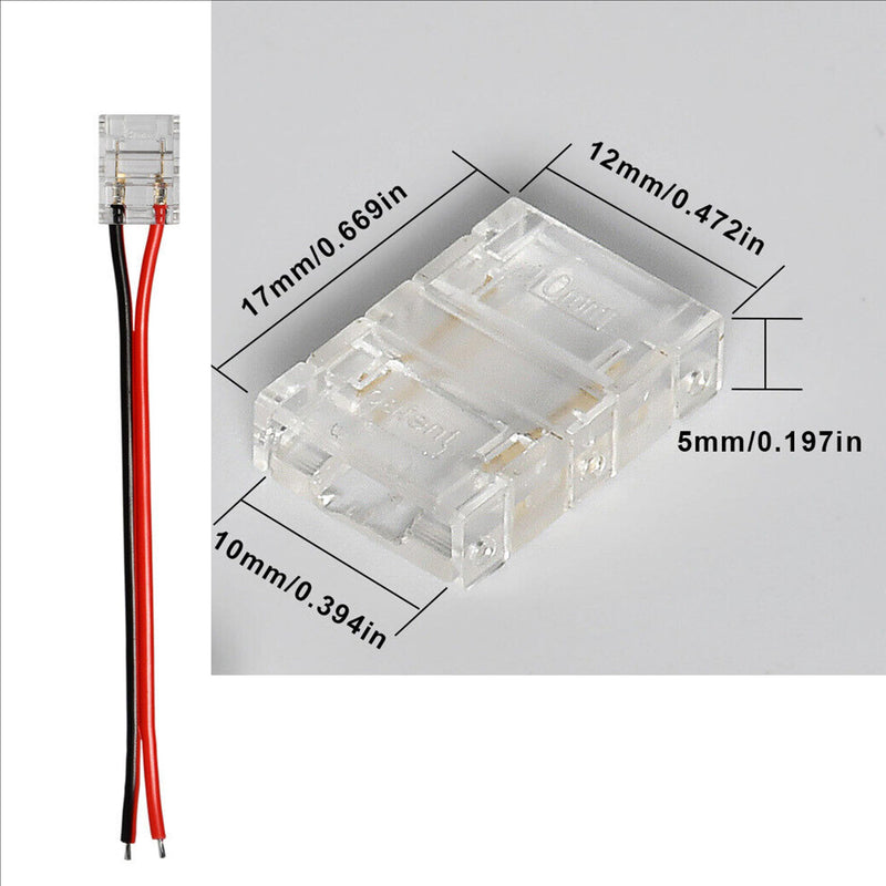 4pcs Extension Wire Terminal Connectors for 10mm COB LED Strip