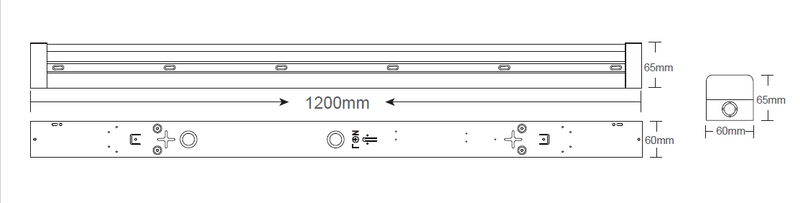 Easy Installation 36W 1200mm Tri Colour LED Batten Light Linear Diffused Ceiling