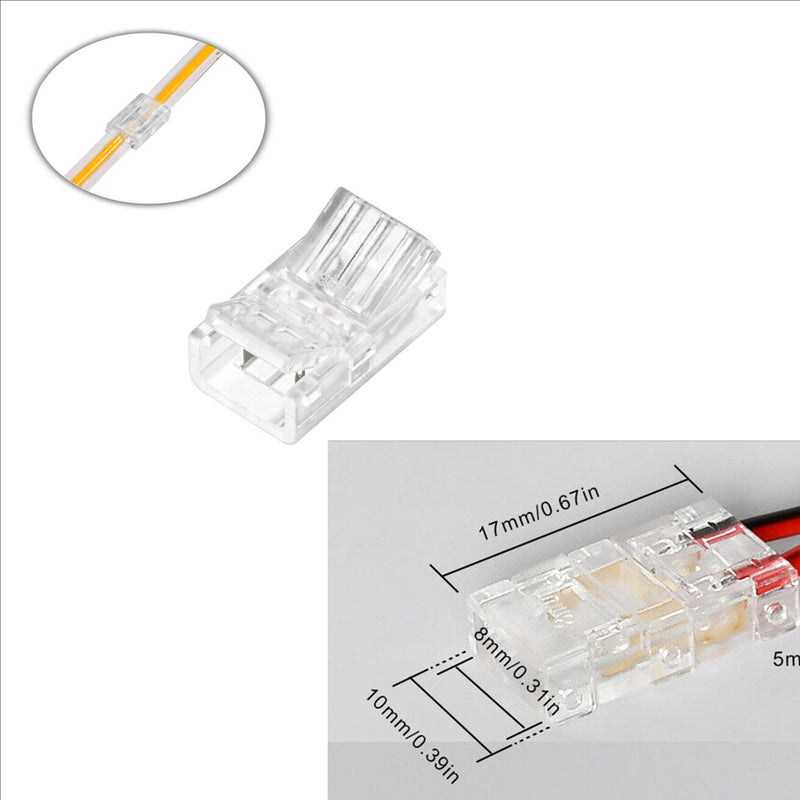 4pcs Double End Extension Terminal Connectors for 10mm COB LED Strip