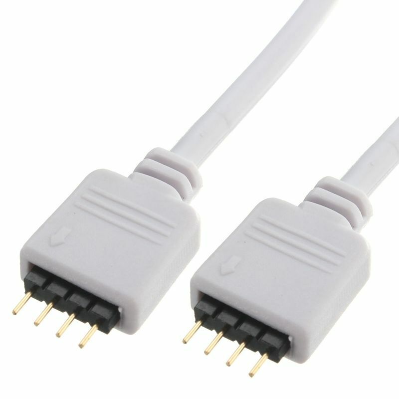 1m 4Pin Extension Wire Cable Cord Connector For RGB LED Strip Lights