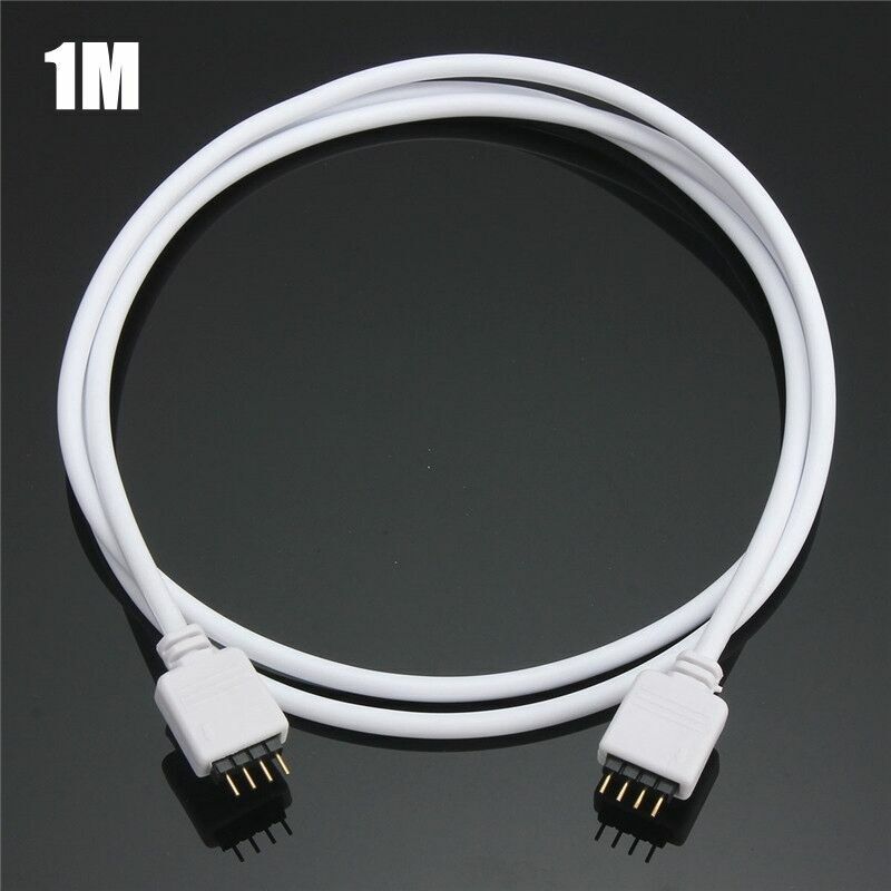 1m 4Pin Extension Wire Cable Cord Connector For RGB LED Strip Lights