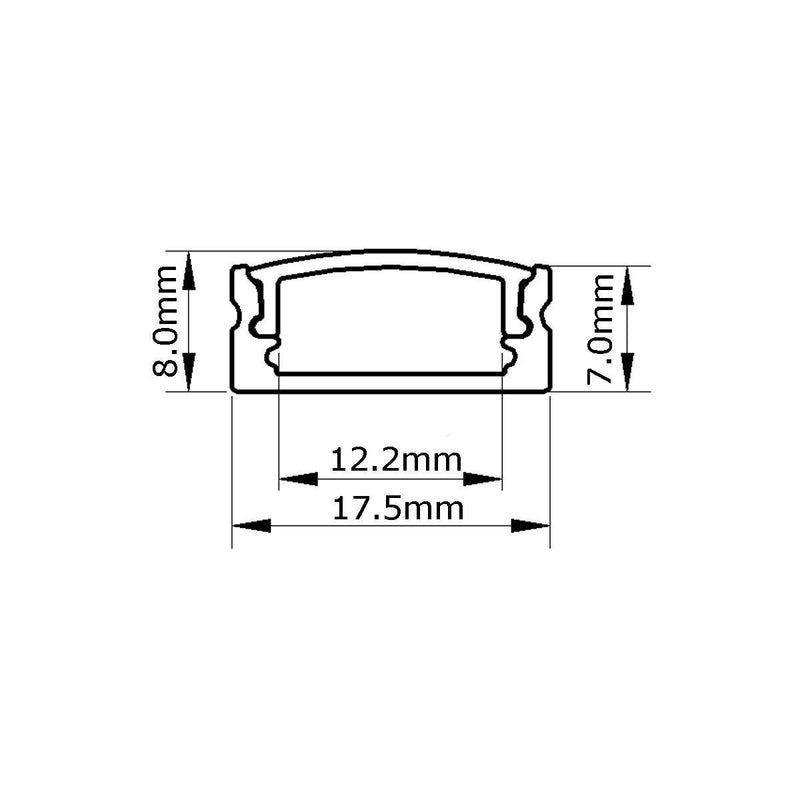 2M Thin Surface Mount channel profile bar - TRYPER LED LIGHTING