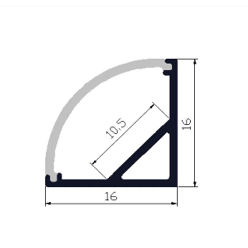 1M Corner channel profile bar - TRYPER LED LIGHTING