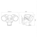 Waterproof 26W LED Twin Security Sensor Spot Flood Light Outdoor Garage IP44 - TRYPER LED LIGHTING
