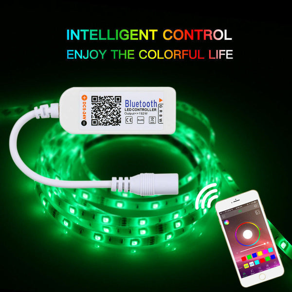 5050 RGBW COOL WHITE 5M 300 LEDS SMD LED Strip Light 12V Bluetooth Controller