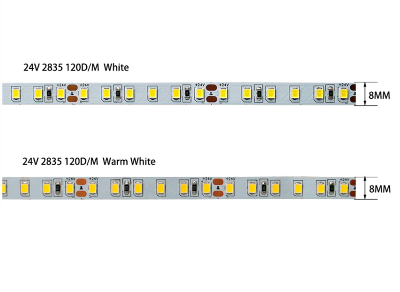 24V10M 2835 Led strip lights 1200 Leds strip flexible Sign Warm Cool Neutral