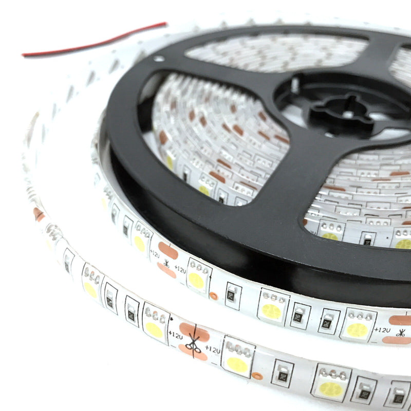 Waterproof Cool White 12V 5M 5050 SMD 300 LED Led Strip Lights 6500K