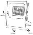 35W/50W/100W/150W/200W Floodlight Cool White IP66 LED Flood - TRYPER LED LIGHTING