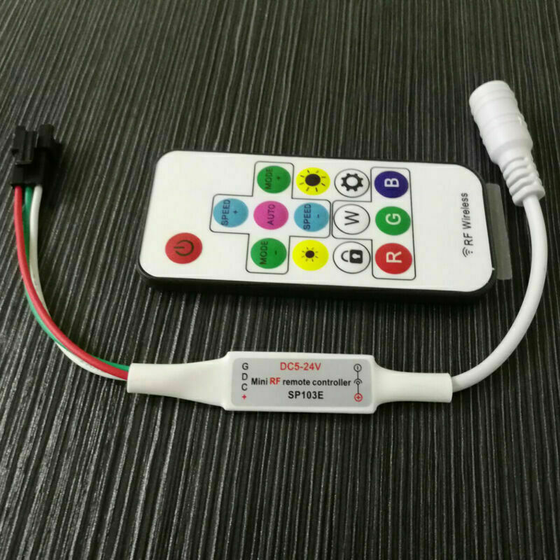 12V WS2811 Dream Color Addressable RGB LED Strip with RF Remote