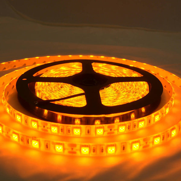 Waterproof Yellow Amber 12V 5M 5050 SMD 300 LED Led Strip Lights