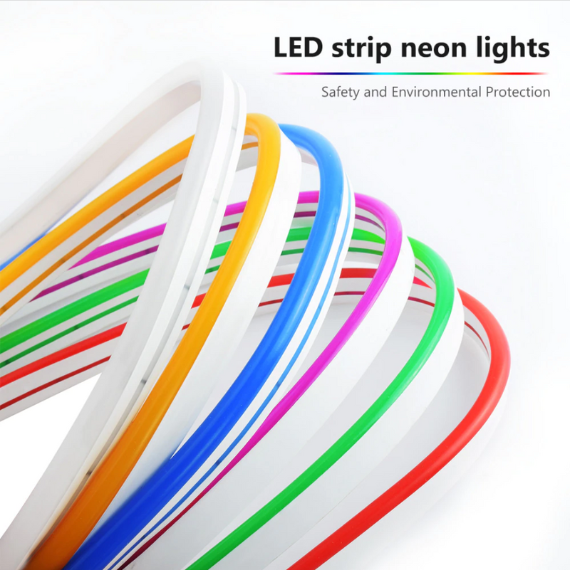 5M 2835 Led Neon Flex lights 12Vdc waterproof light strip flexible IP65 6mm
