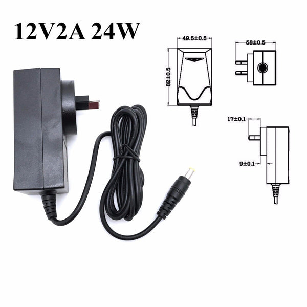 12V DC 2A Power Supply Charger Transformer  LED Strips Adapter