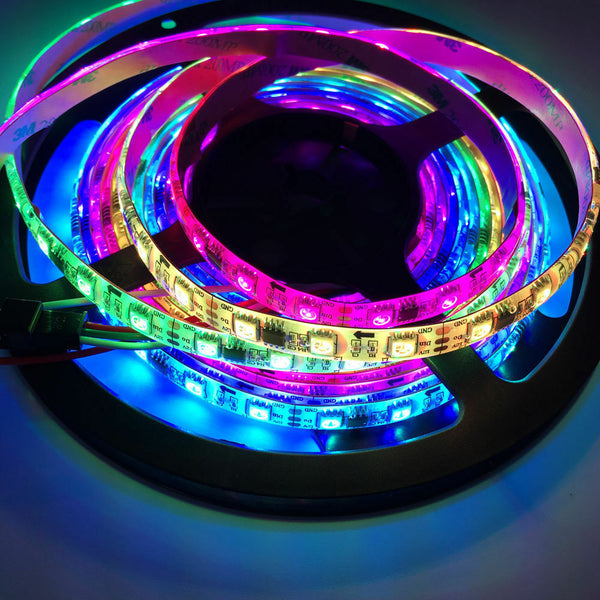 12V WS2811 Dream Color Addressable RGB LED Strip with RF Remote