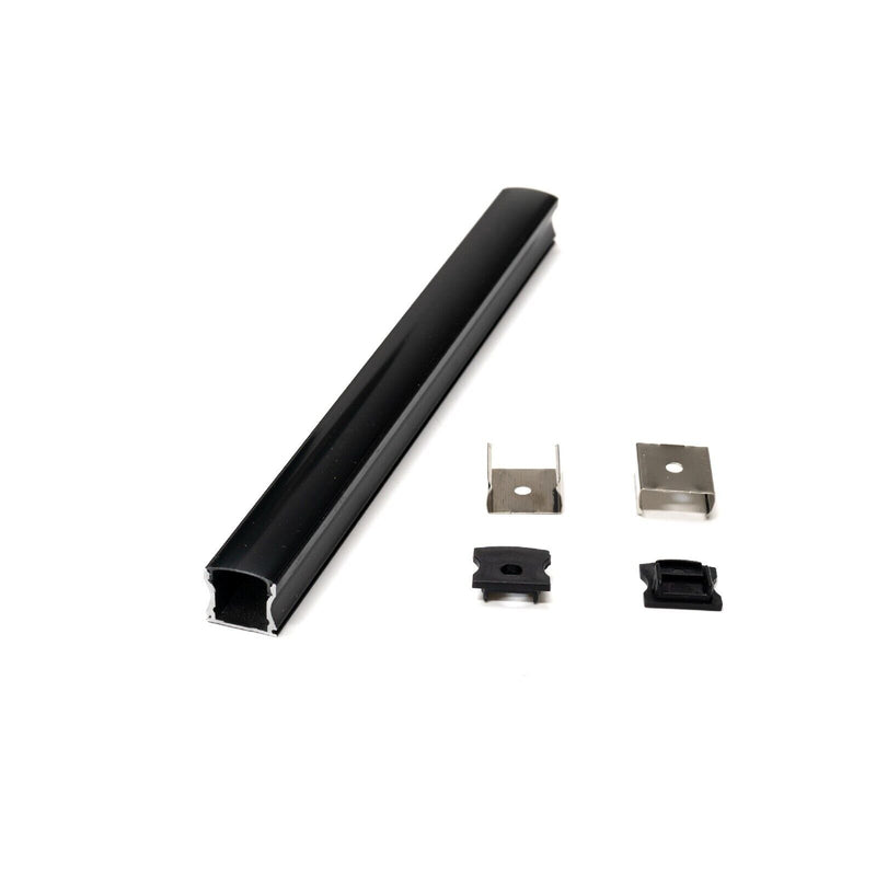 2m Black Led Strip Lights Deep channel Profile - TRYPER LED LIGHTING