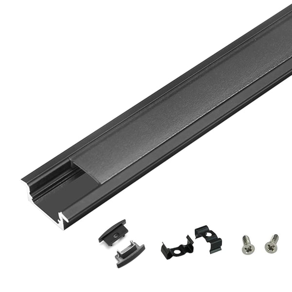 1M Black Edge Recess channel Profile bar