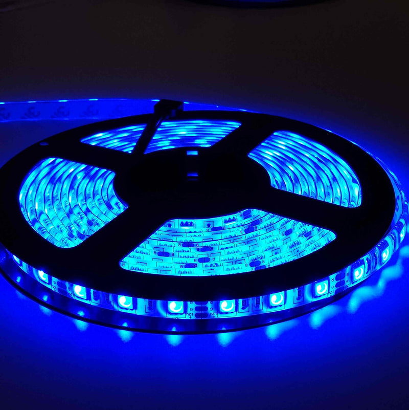 Waterproof 5050 RGB 5M 300 LED Strip Light 12V 24 KEY IR Controller Black Board - TRYPER LED LIGHTING