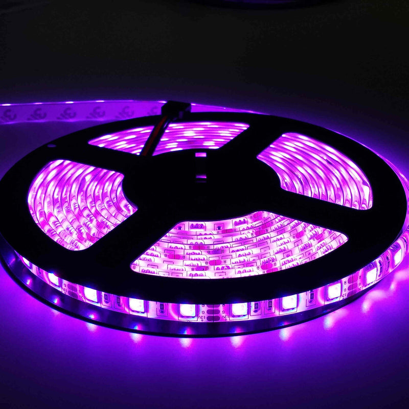 Waterproof 5050 RGB 5M 300 LED Strip Light 12V 24 KEY IR Controller Black Board - TRYPER LED LIGHTING
