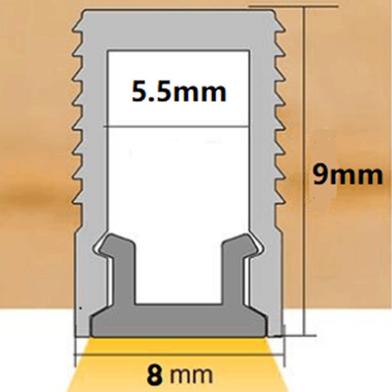8mm Ultra Slim channel profile bar for 5mm Led Strip Light - TRYPER LED LIGHTING