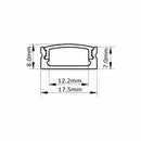 1M Black Thin channel Profile bar - TRYPER LED LIGHTING