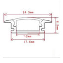 1M Black Edge Recess channel Profile bar - TRYPER LED LIGHTING